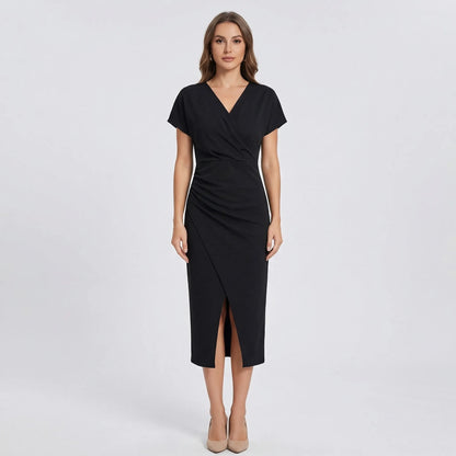Side-Split Bodycon Midi Dress - Connie
