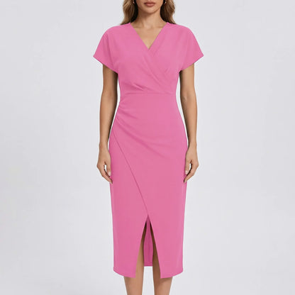 Side-Split Bodycon Midi Dress - Connie