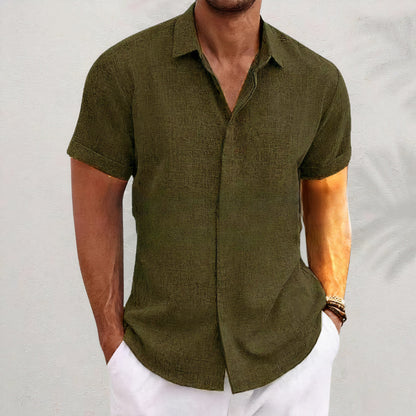 Simple Men's Shirt With A Button Placket - Fredrick