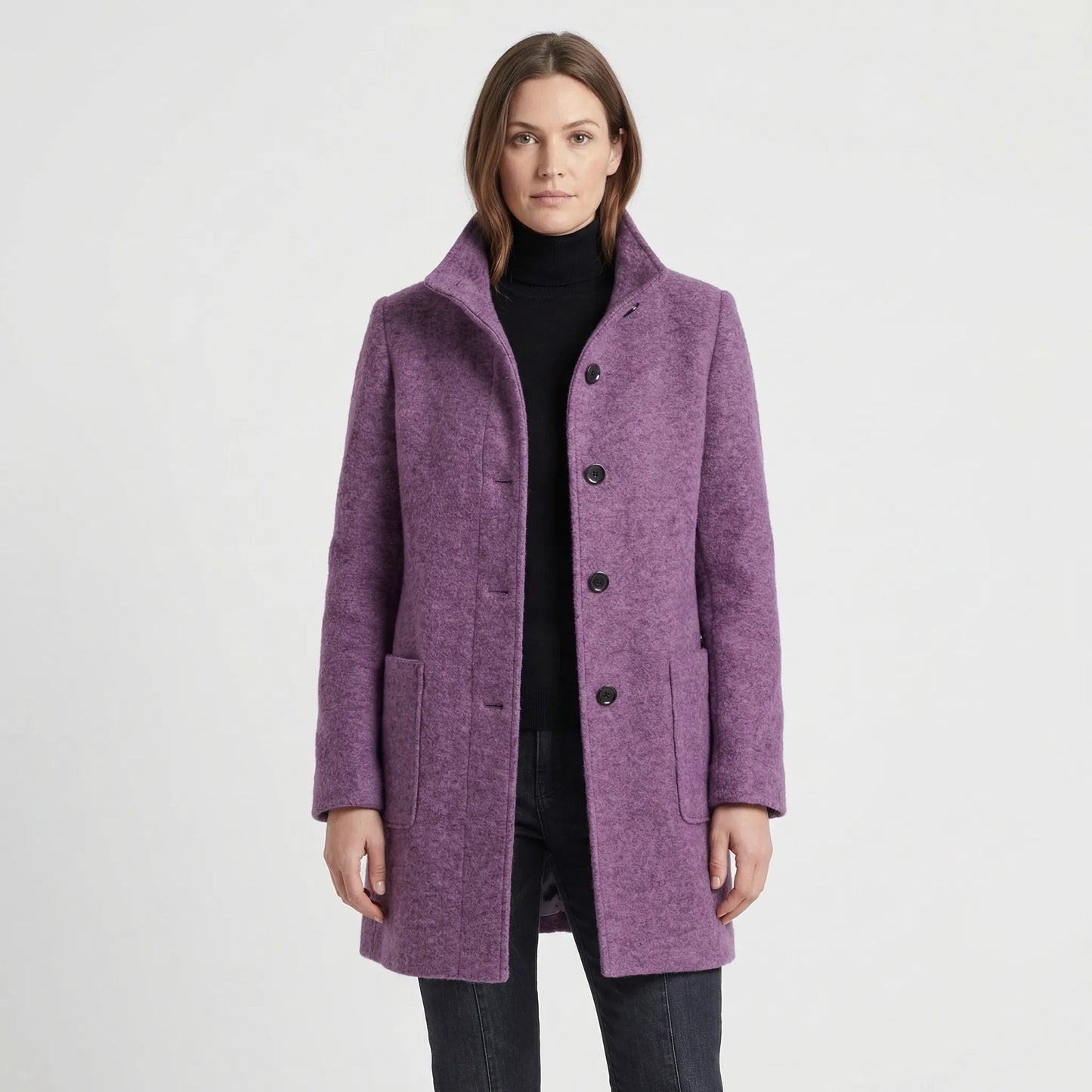 Single-Breasted Mid-Length Overcoat - Daisy
