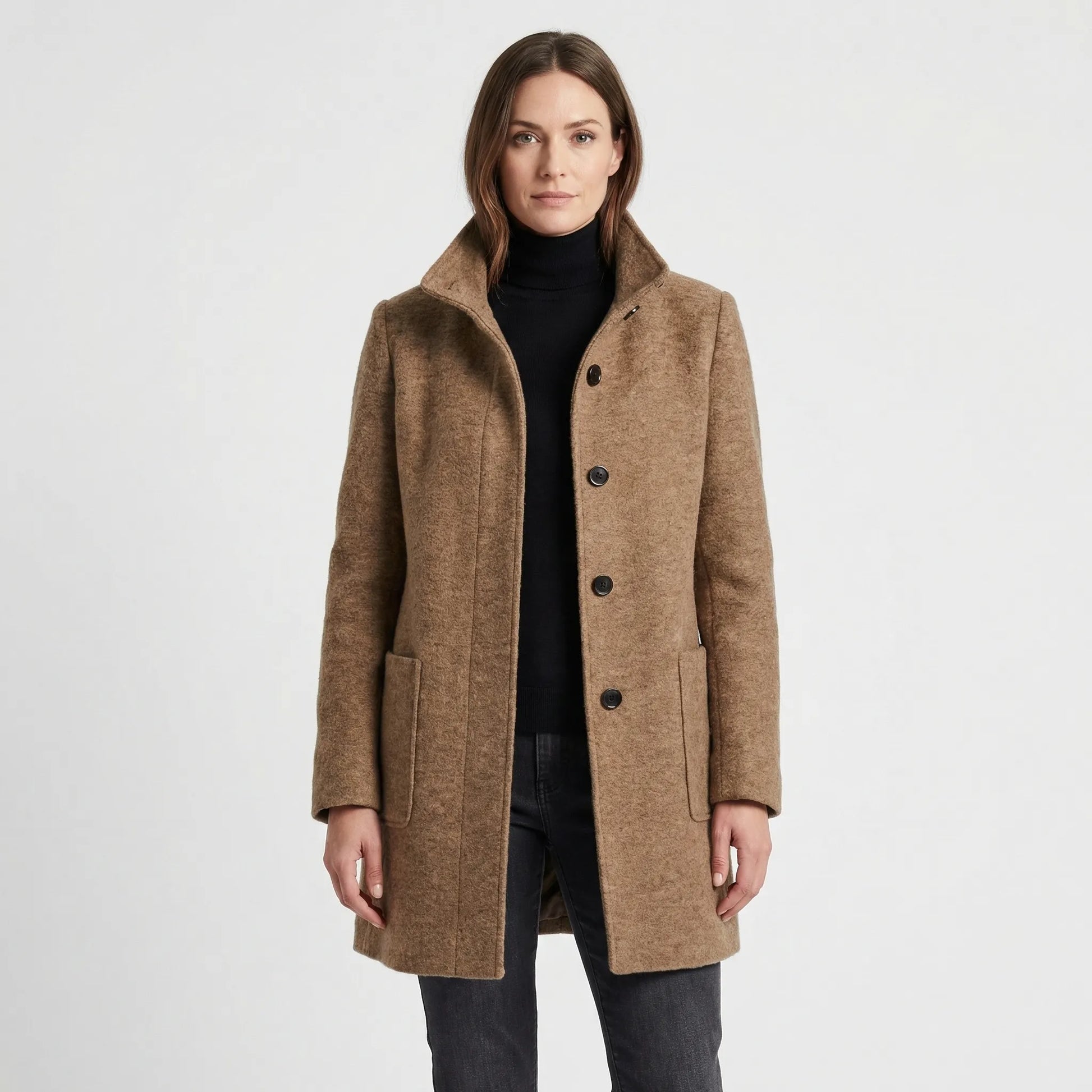 Single-Breasted Mid-Length Overcoat - Daisy