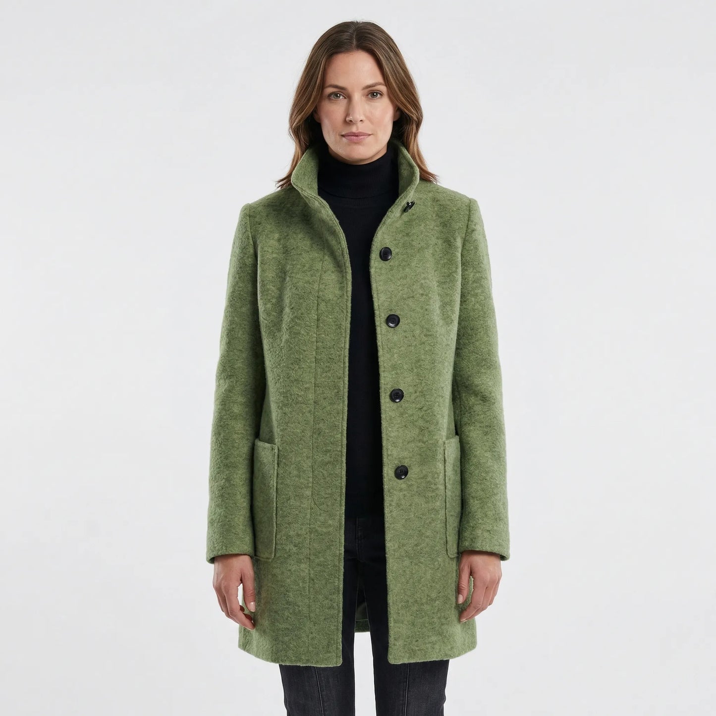 Single-Breasted Mid-Length Overcoat - Daisy