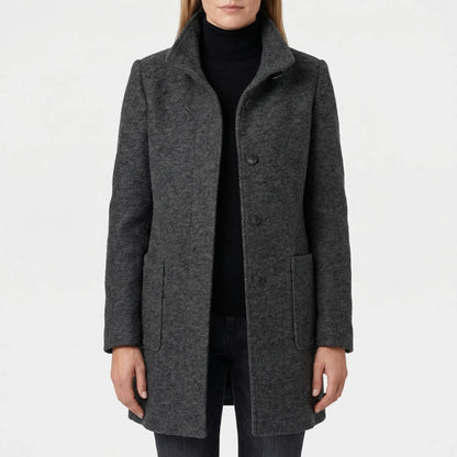 Single-Breasted Mid-Length Overcoat - Daisy