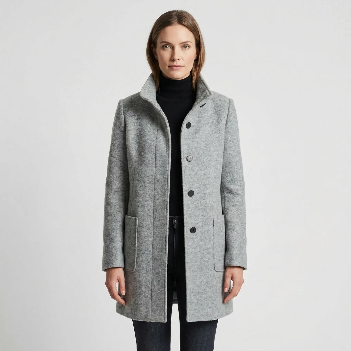 Single-Breasted Mid-Length Overcoat - Daisy