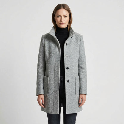 Single-Breasted Mid-Length Overcoat - Daisy