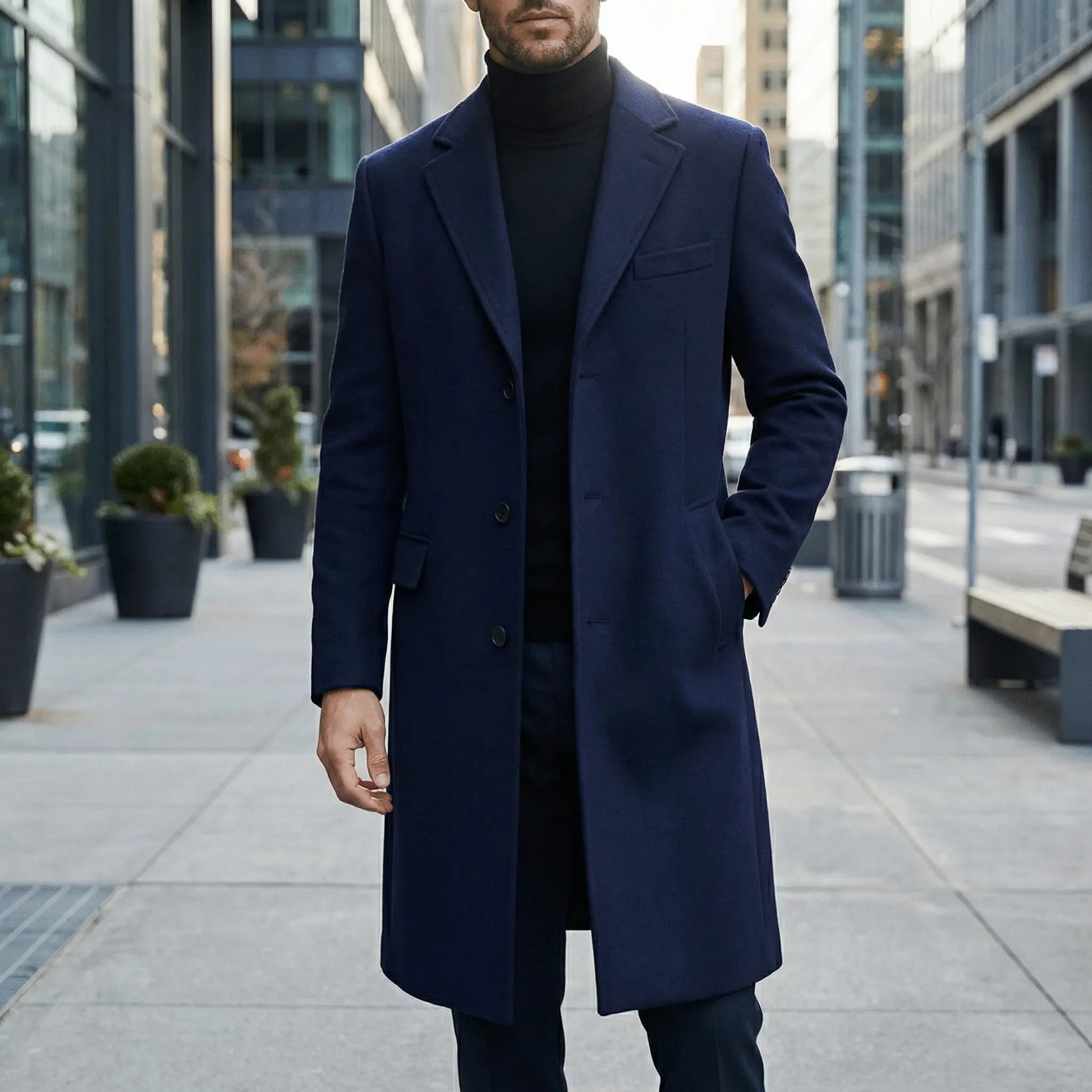Single Breasted Overcoat - Dina