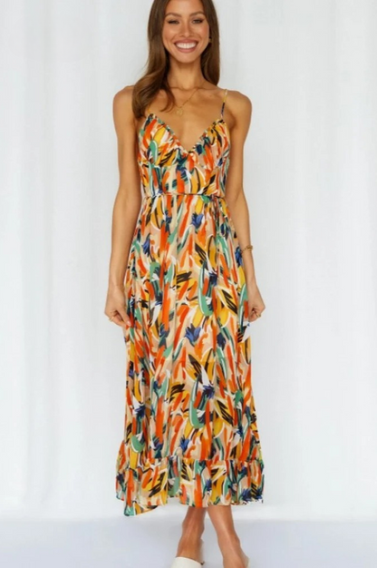 Printed sleeveless summer dress – Isla