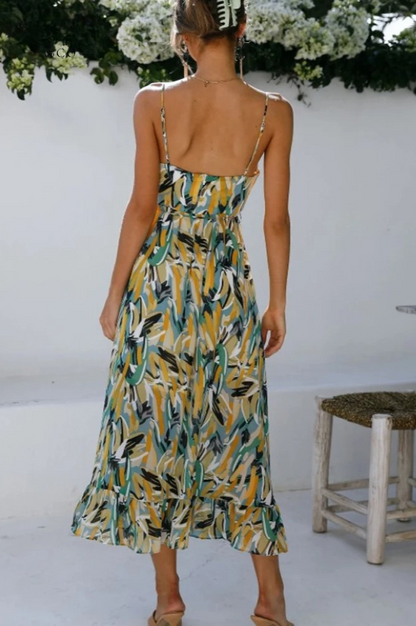 Printed sleeveless summer dress – Isla
