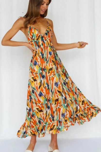 Printed sleeveless summer dress – Isla