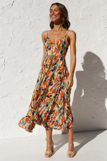 Printed sleeveless summer dress – Isla