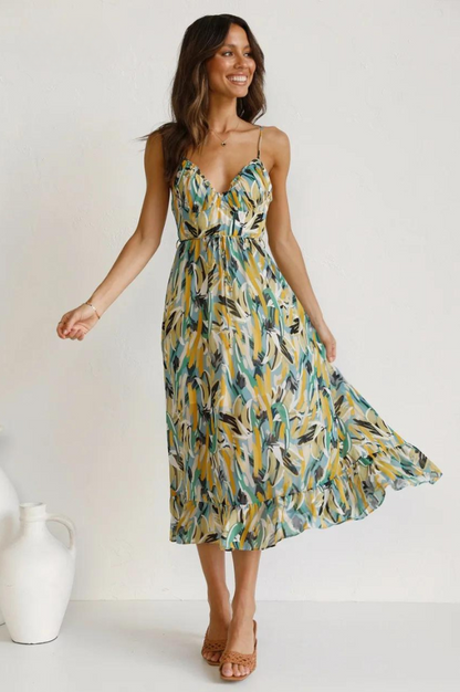 Printed sleeveless summer dress – Isla