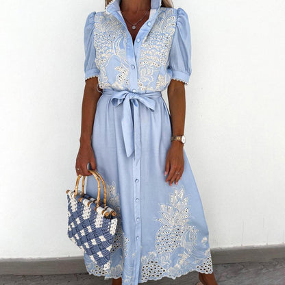 Maxi Dress with Embroidery – Celeste