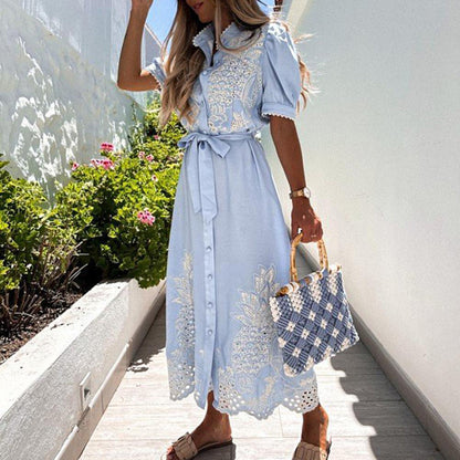 Maxi Dress with Embroidery – Celeste