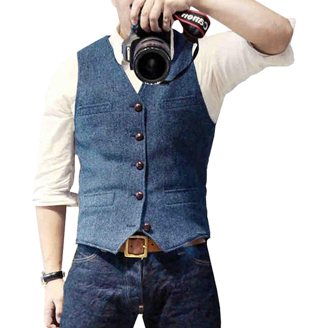 Stylish Denim Gilet for Men - Mason