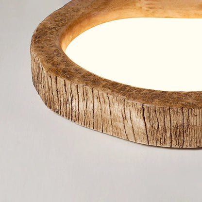 Rustic LED Ceiling Light with Wood Effect - Auralog