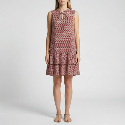 Sleeveless Knee-Length Printed Dress - Ana