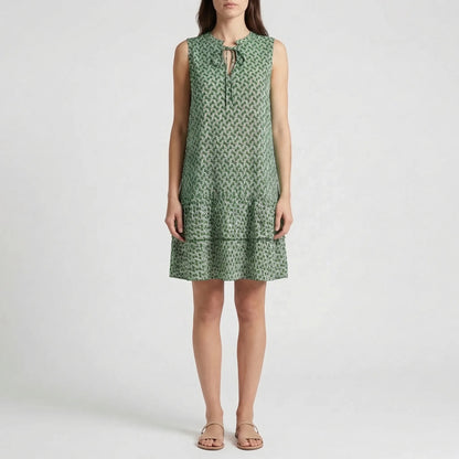 Sleeveless Knee-Length Printed Dress - Ana