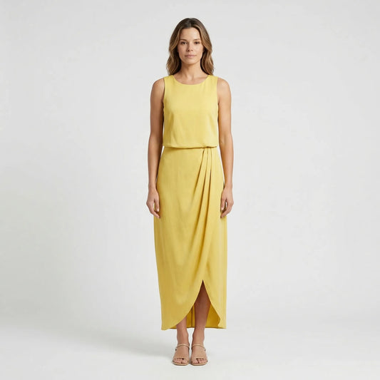 Sleeveless Maxi Dress With Side Split - Vickie