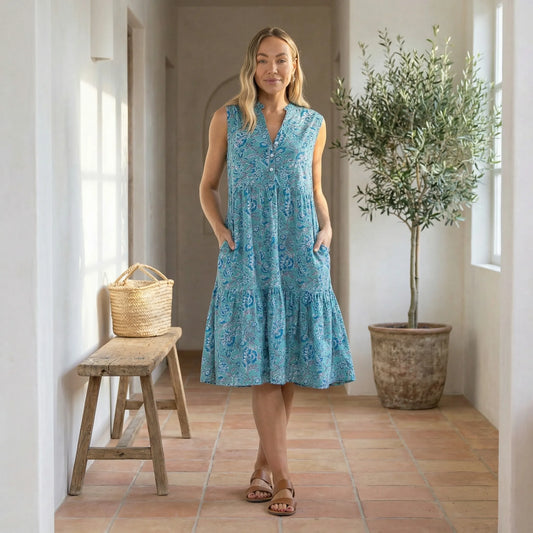 Sleeveless Summer Midi Dress - Juliane