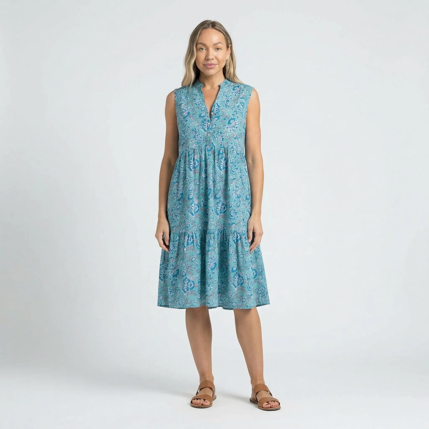 Sleeveless Summer Midi Dress - Juliane