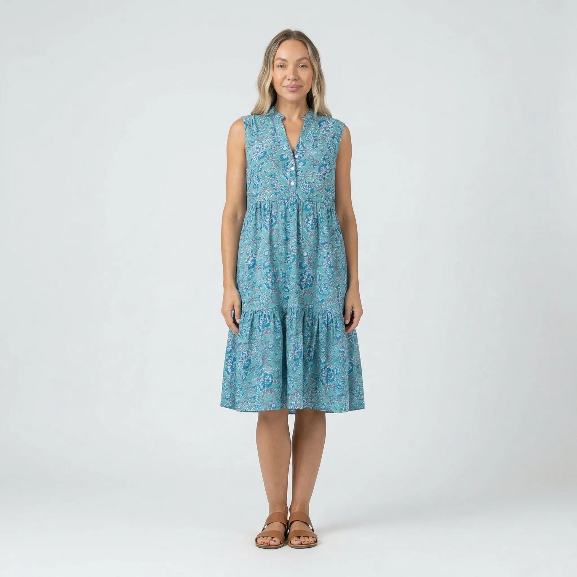 Sleeveless Summer Midi Dress - Juliane
