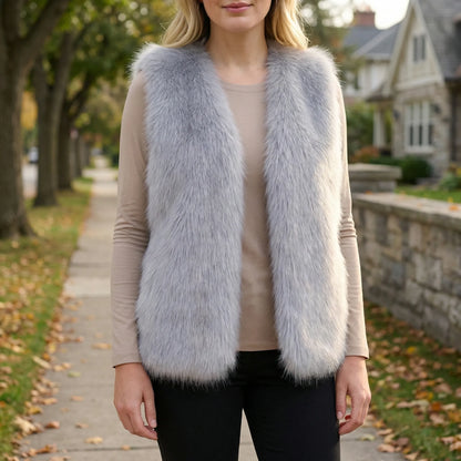 Sleeveless Textured Gilet - Elaine