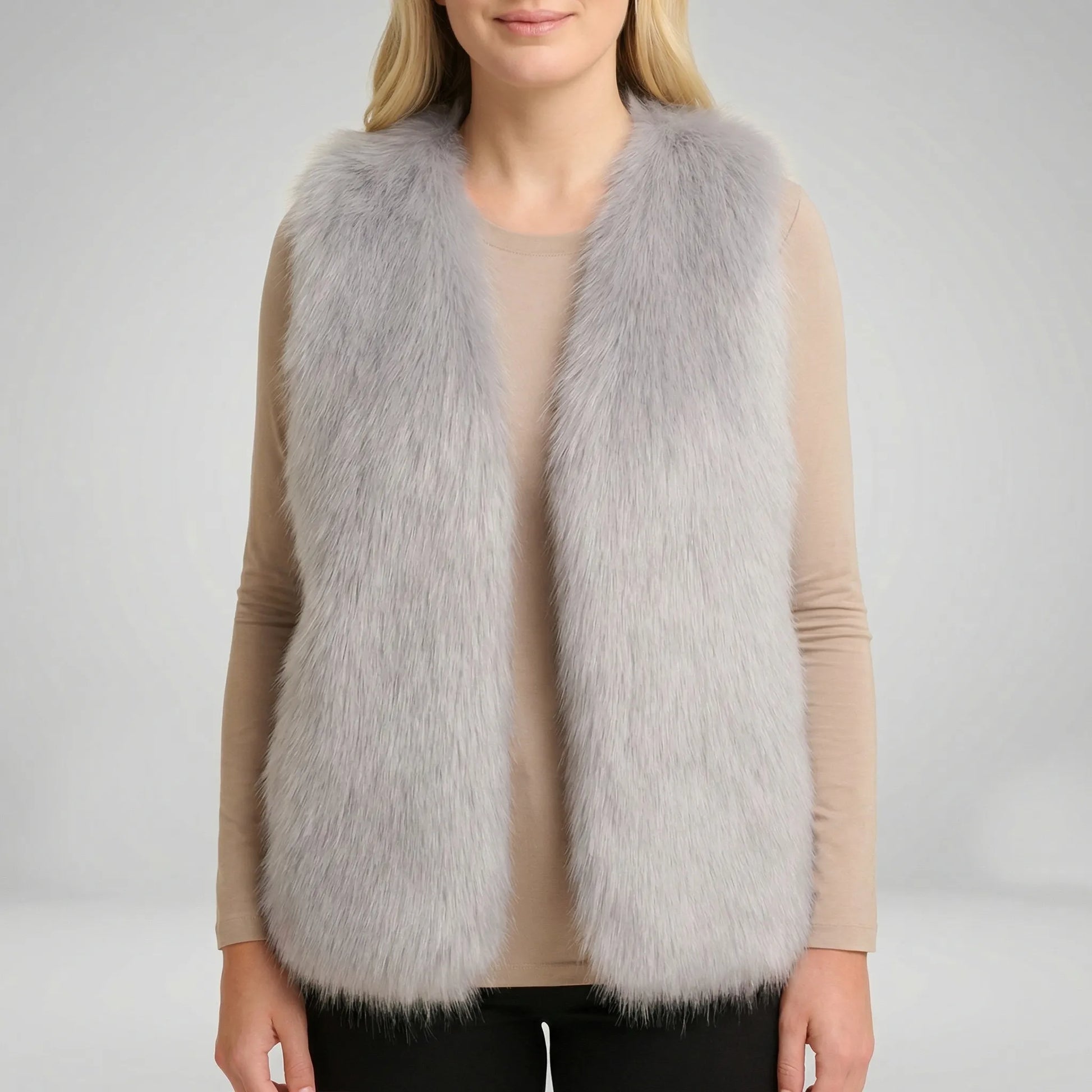 Sleeveless Textured Gilet - Elaine
