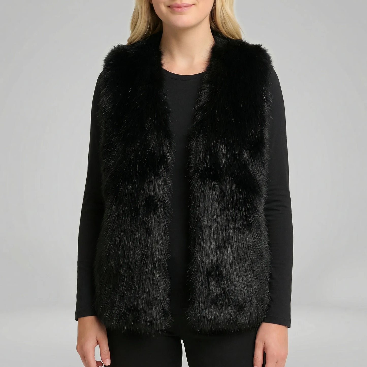 Sleeveless Textured Gilet - Elaine