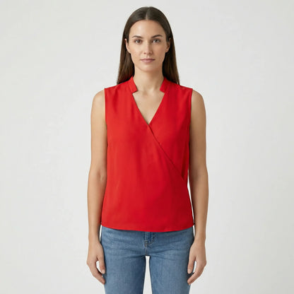 Sleeveless V-Neck Blouse - Lindsay