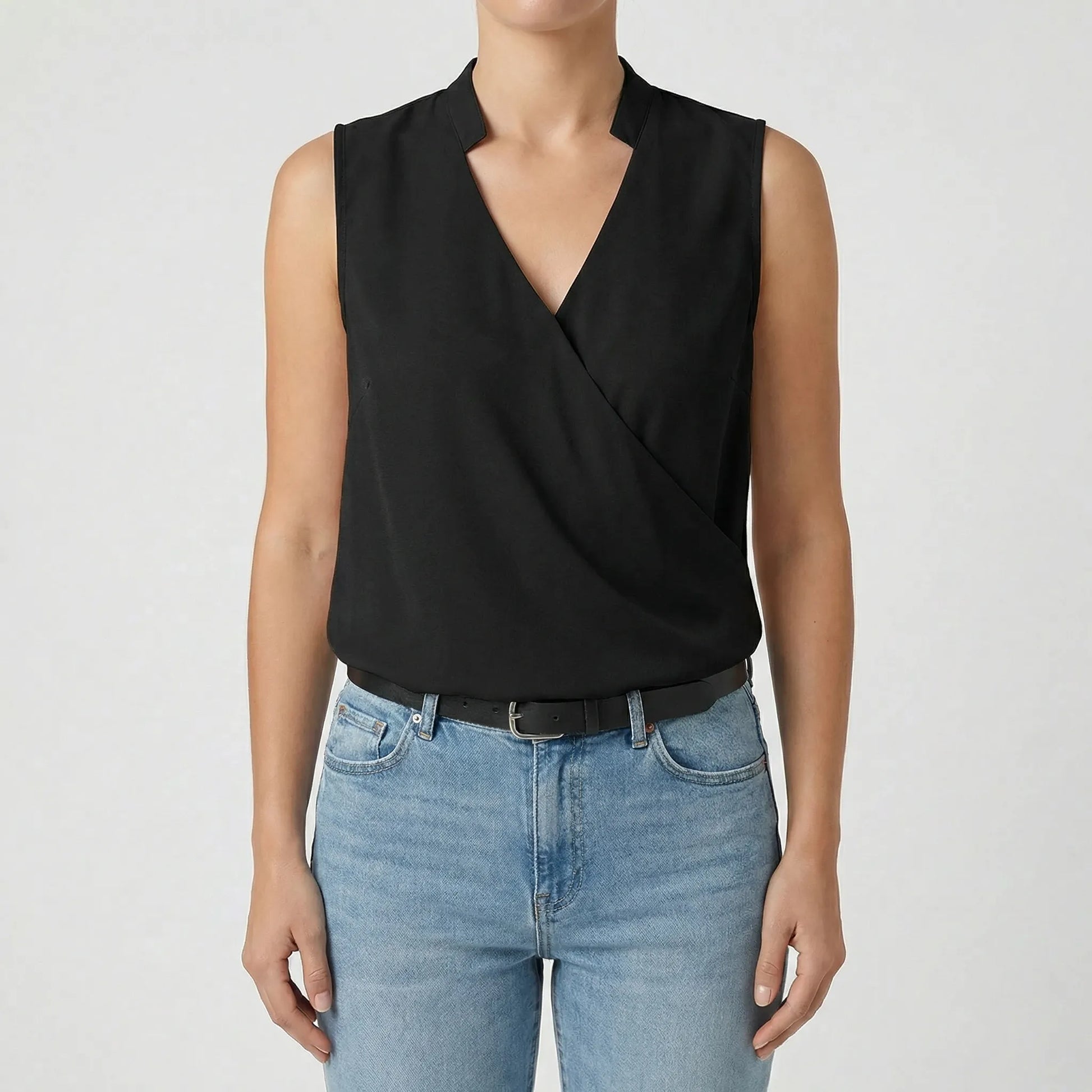 Sleeveless V-Neck Blouse - Lindsay