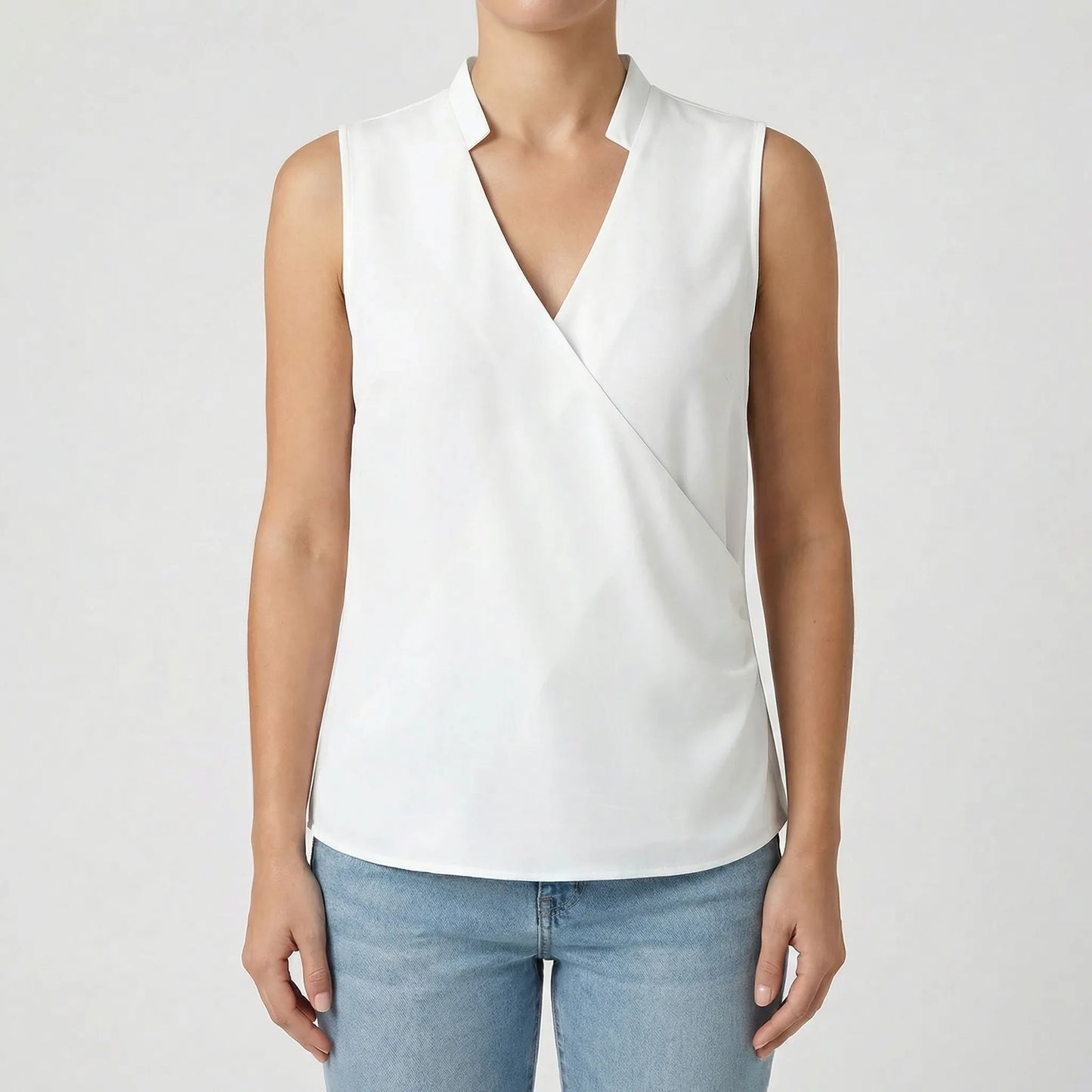 Sleeveless V-Neck Blouse - Lindsay