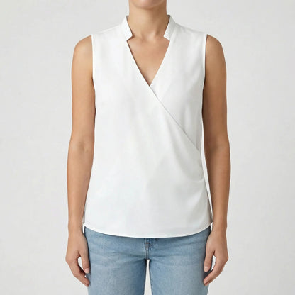 Sleeveless V-Neck Blouse - Lindsay