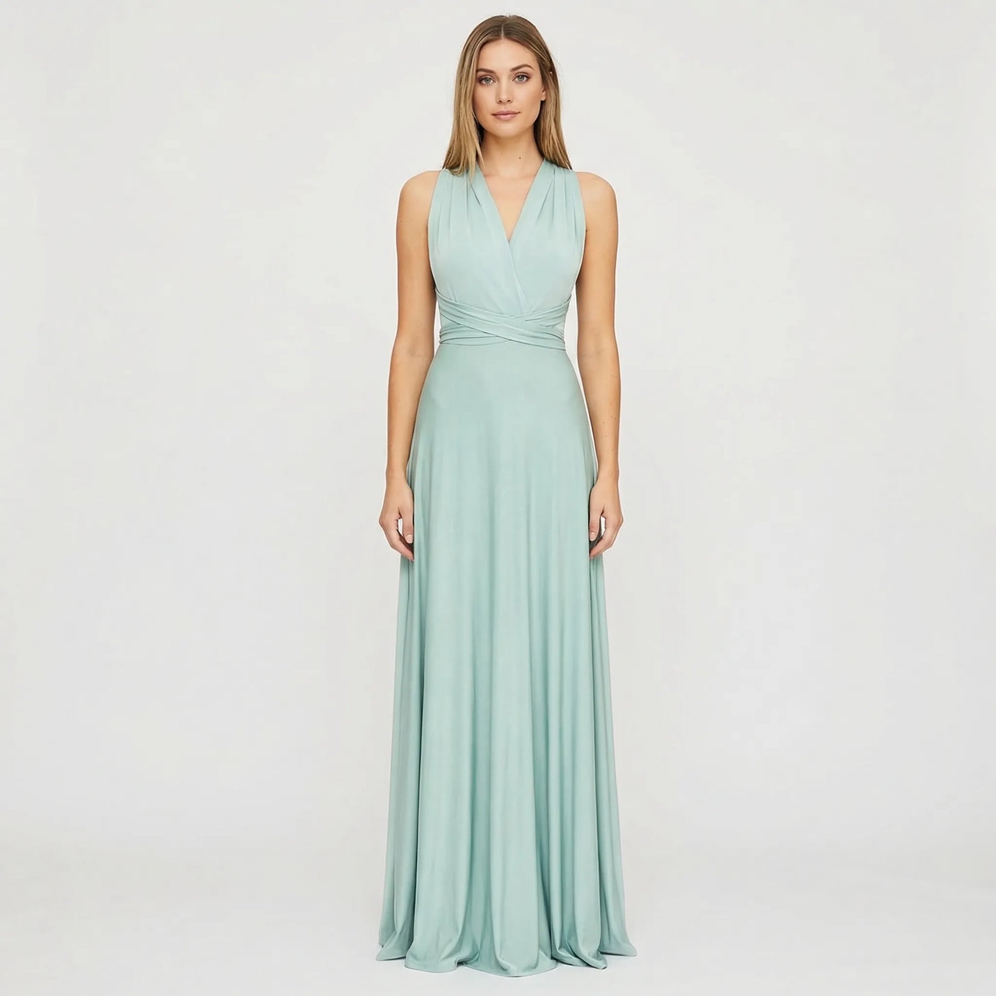 Sleeveless Wrap-Style Maxi Dress - Vickie