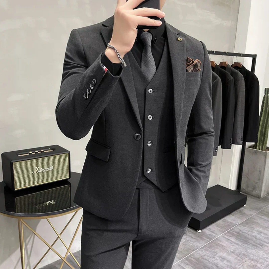 Slim-Fit Dreiteiler - Merlin