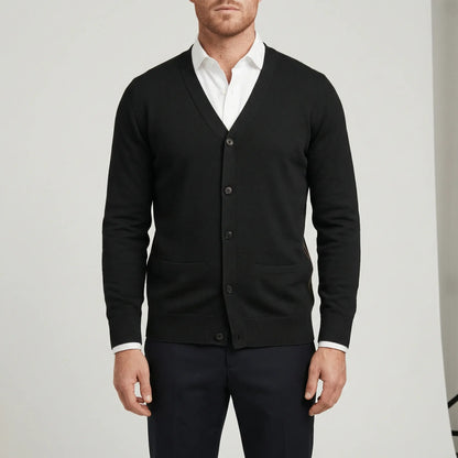 Slim-Fit Long-Sleeved Cardigan - Devin