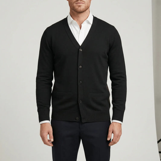 Slim-Fit Long-Sleeved Cardigan - Devin