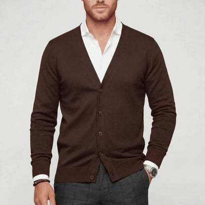 Slim-Fit Long-Sleeved Cardigan - Devin