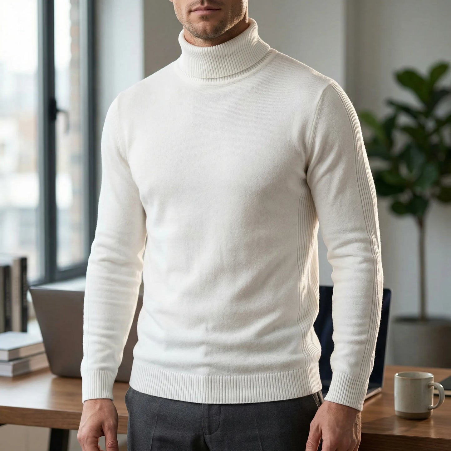 Slim-Fit Turtleneck Jumpers Mens - Dario