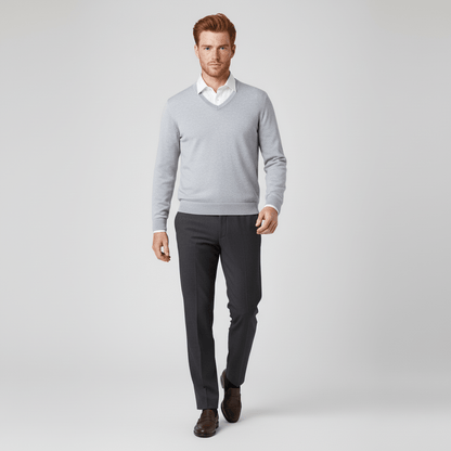 Slim-Fit V-Ausschnitt Pullover - Keanu