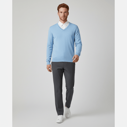 Slim-Fit V-Ausschnitt Pullover - Keanu