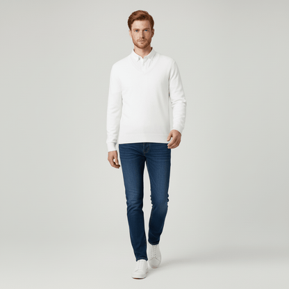 Slim-Fit V-Ausschnitt Pullover - Keanu