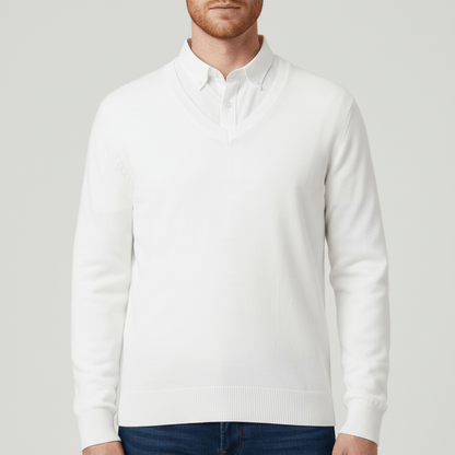 Slim-Fit V-Ausschnitt Pullover - Keanu