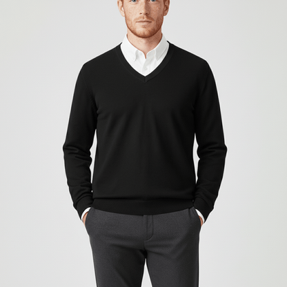 Slim-Fit V-Ausschnitt Pullover - Keanu