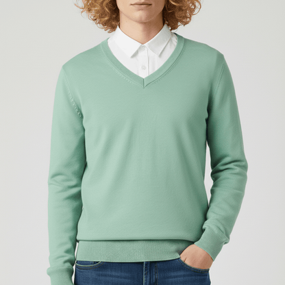 Slim-Fit V-Ausschnitt Pullover - Keanu
