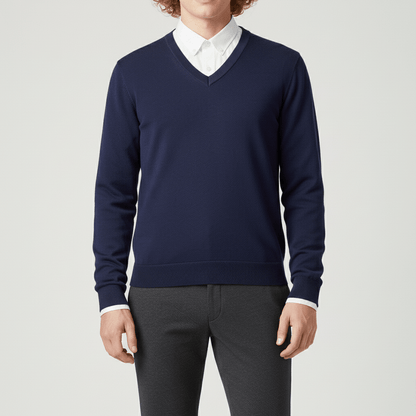 Slim-Fit V-Ausschnitt Pullover - Keanu