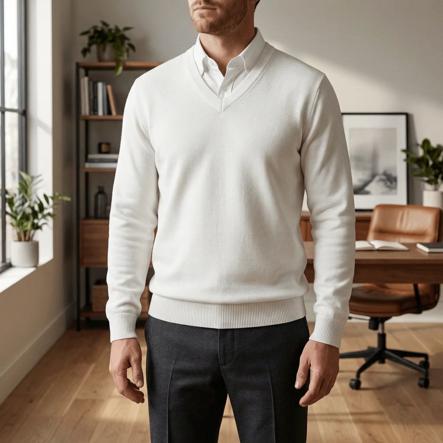 Slim-Fit V-Neck Sweater - Keanu