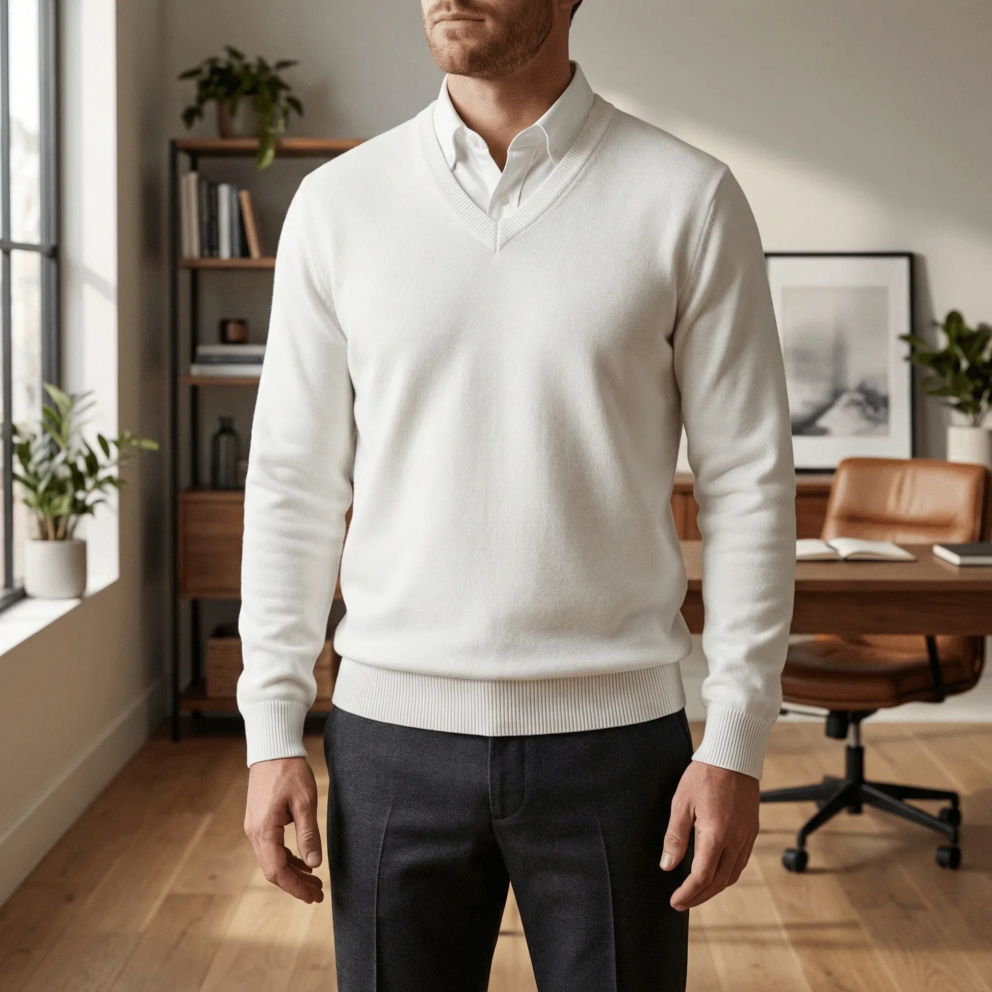 Slim-Fit V-Neck Sweater - Keanu