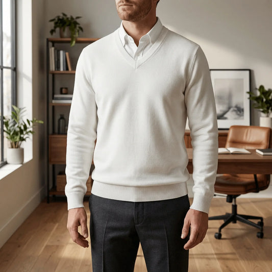 Slim-Fit V-Neck Sweater - Keanu