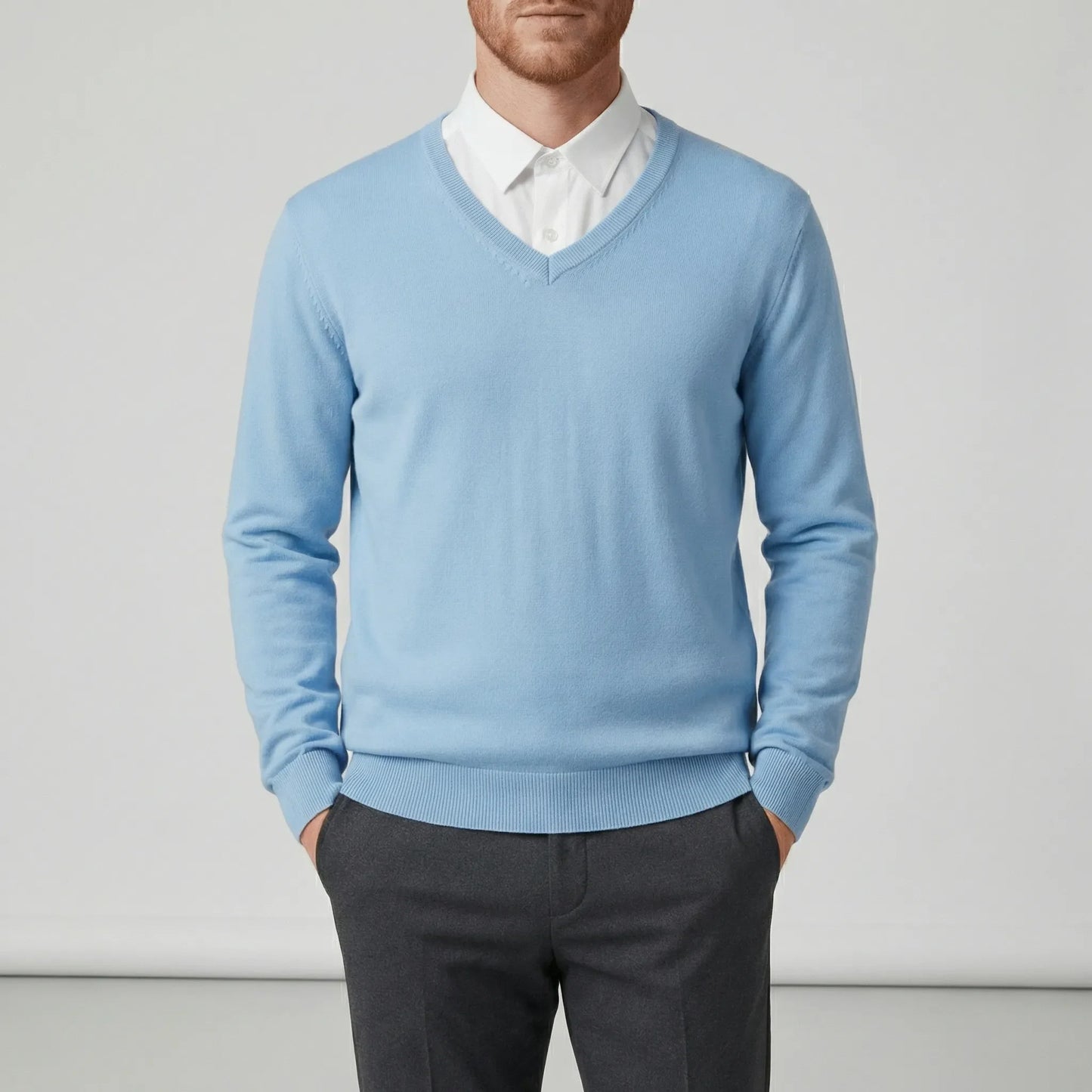 Slim-Fit V-Neck Sweater - Keanu