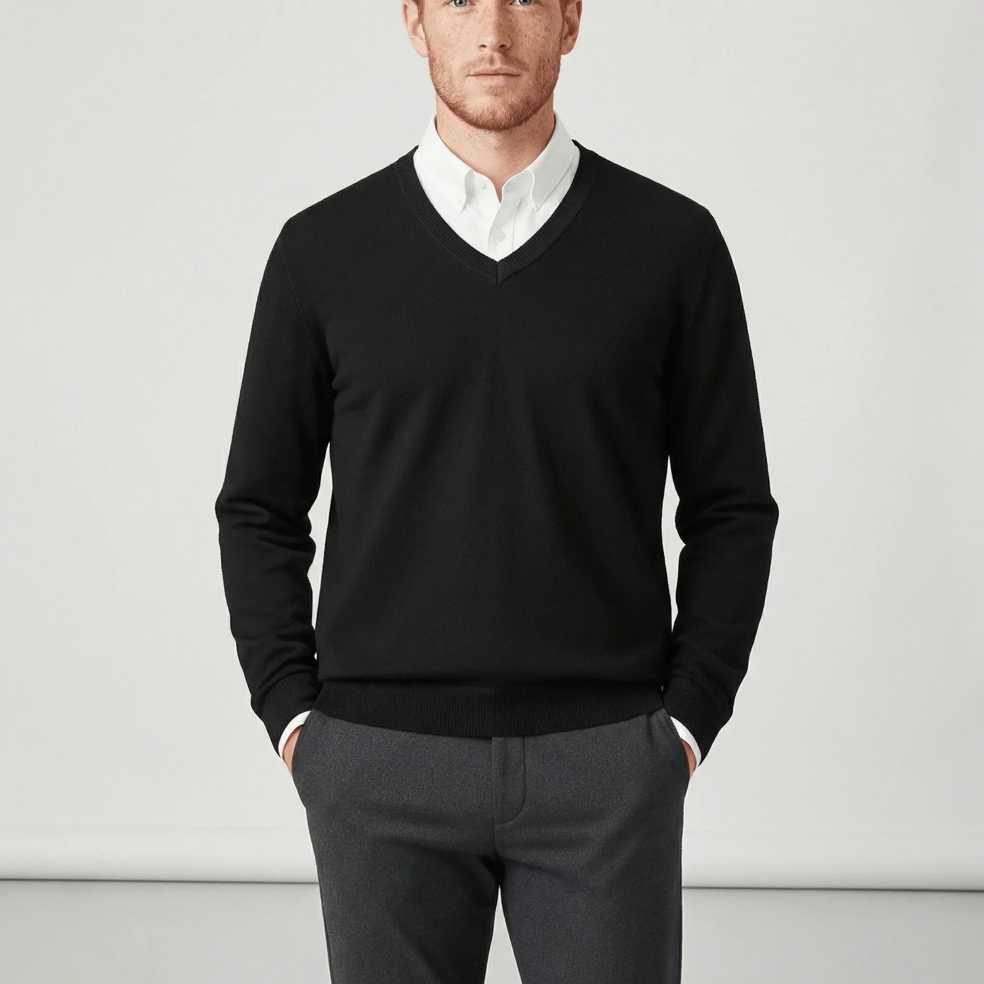Slim-Fit V-Neck Sweater - Keanu